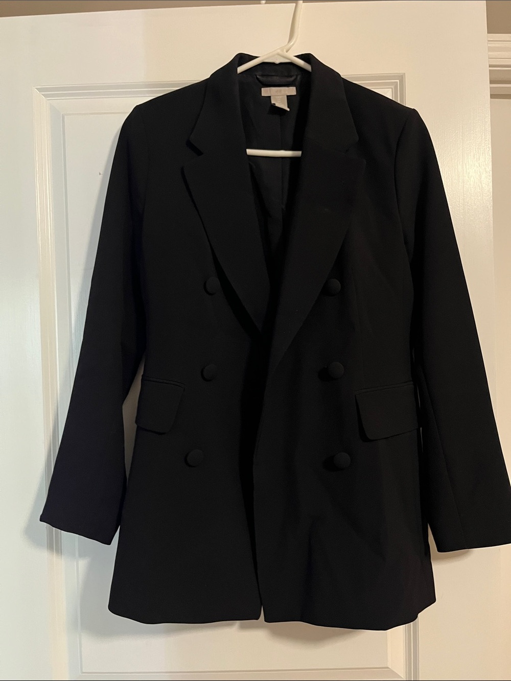 H&M Black Double-Breasted Blazer Jacket